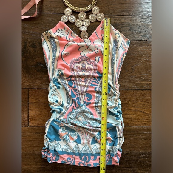 Venus Halter Paisley Blue/Pink- size XS - Picture 3 of 7